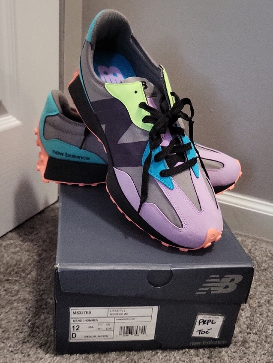 New Balance Other - New Balance Men's 327 Colorblock Runner — Purple, Teal & Neon Accent